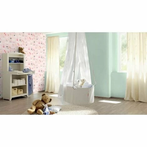 RASCH Girls Pink Wallpaper Clouds Rainbows Birds Cats Butterflies Children's Nursery 4 RASCH Girls Pink Wallpaper Clouds Rainbows Birds Cats Butterflies Children's Nursery - Image 2