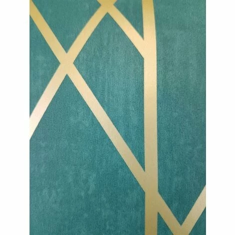 Lattice Geometric Wallpaper Teal Gold Metallic Shimmer Stripes Lines Rasch 6 Lattice Geometric Wallpaper Teal Gold Metallic Shimmer Stripes Lines Rasch - Image 4
