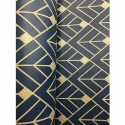 Diamond Geometric Wallpaper Navy Blue Gold Glitter Metallic Shimmer 3D Rasch -RASCH Store 12303243 3