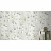 Rasch Toile De Jouy Wallpaper Plank Distressed Wood Grey Beige Blue Paste Wall