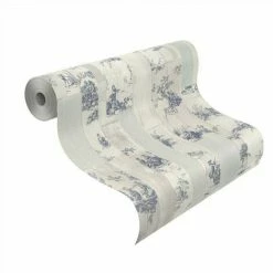 Rasch Toile De Jouy Wallpaper Plank Distressed Wood Grey Beige Blue Paste Wall 7 Rasch Toile De Jouy Wallpaper Plank Distressed Wood Grey Beige Blue Paste Wall -RASCH Store 13418002 3