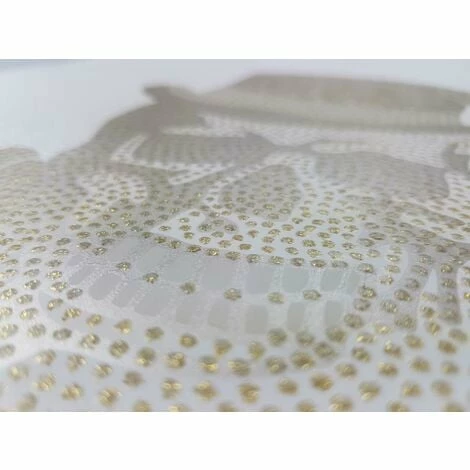 Mexican Sugar Skulls Glitter Wallpaper White Gold Metallic Textured Vinyl Rasch 5 Mexican Sugar Skulls Glitter Wallpaper White Gold Metallic Textured Vinyl Rasch - Image 3