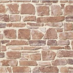 Rasch - Brick Stone Wall Effect - Red - Luxury Textured Wallpaper 265613