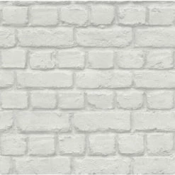 RASCH WHITE BRICK EFFECT FEATURE BRICK WALL DESIGN WALLPAPER 226713 FROM RASCH