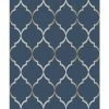 Rasch - Trellis Geometric Fretwork Blue Metallic Wallpaper - 701647 1 Rasch - Trellis Geometric Fretwork Blue Metallic Wallpaper - 701647 -RASCH Store 23695345 1