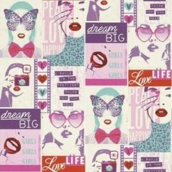 RASCH Kids Girly Wallpaper Pink Butterfly Animal Print Bedroom Wall Covering