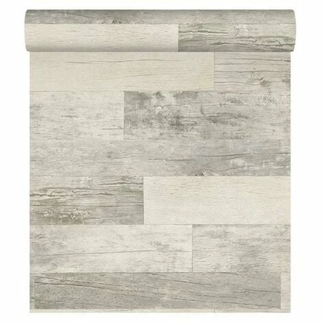 Wood Panel Effect Wallpaper Rasch White Grey Textured Modern 5 Wood Panel Effect Wallpaper Rasch White Grey Textured Modern - Image 3