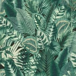 Tropical Jungle Wallpaper Rasch Palm Leaf Textured Vinyl Green Paste The Wall