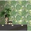 Rasch Tropical Jungle Large Palm Leaf Botanical Floral Green White Wallpaper