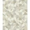 Rasch Geometric Grey White Vinyl Wallpaper