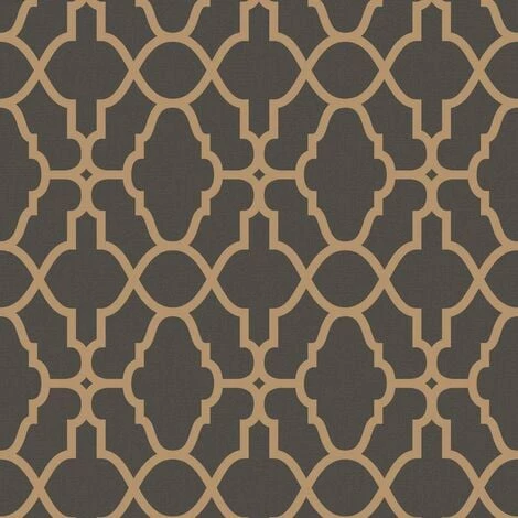 Rasch Casablanca Trellis Black Copper Vinyl Textured Wallpaper 3 Rasch Casablanca Trellis Black Copper Vinyl Textured Wallpaper