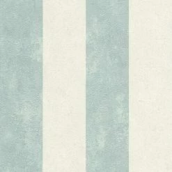 Textured Blue Stripe Wallpaper Rasch Embossed Paste The Wall Vinyl Cream
