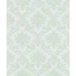 Rasch Damask Lazy Sunday Pale Blue Textured Vinyl Wallpaper