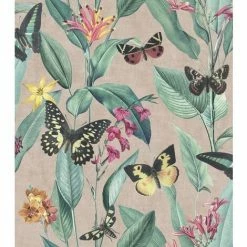 Rasch Metallized Tropique Hummingbird Rose Gold Wallpaper -RASCH Store 30812845 2