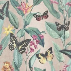 Rasch Metallized Tropique Hummingbird Rose Gold Wallpaper -RASCH Store 30812845 3