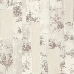Souvenir Toile De Juoy Natural Wallpaper Rasch Wood Effect Paste The Wall Vinyl