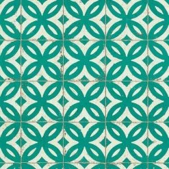 Tile Effect Wallpaper Rasch Teal White Textured Vinyl Paste The Wall