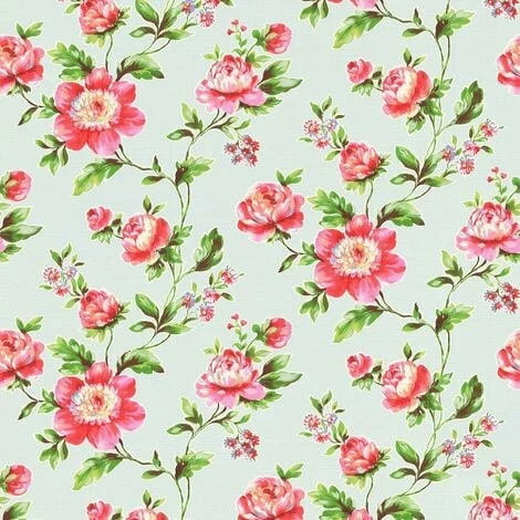 Floral Shabby Chic Wallpaper Rasch Duck Egg Blue Pink Textured Vinyl 3 Floral Shabby Chic Wallpaper Rasch Duck Egg Blue Pink Textured Vinyl