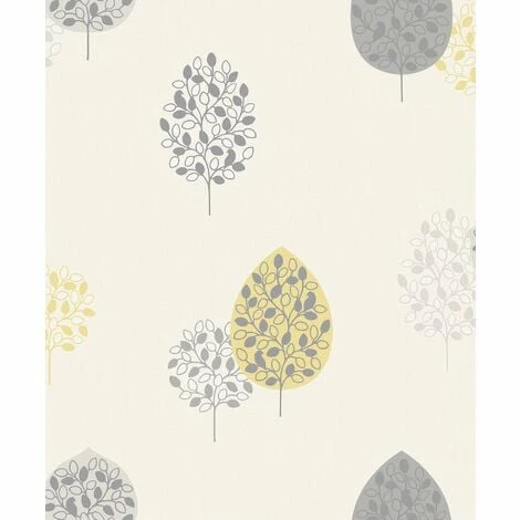 Glitter Tree Motif Wallpaper Rasch Grey Yellow Embossed Vinyl Kitchen Textured 3 Glitter Tree Motif Wallpaper Rasch Grey Yellow Embossed Vinyl Kitchen Textured