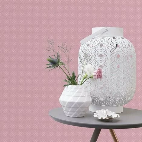 Pink White Polka Dot Wallpaper Rasch Paste The Wall Vinyl Spots Pink White Polka Dot Wallpaper Rasch Paste The Wall Vinyl Spots -RASCH Store 30951591 2