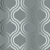 Silver Trellis Platina Wallpaper Rasch Metallic Textured Vinyl Grey -RASCH Store 33594670 1