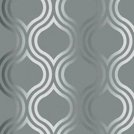 Silver Trellis Platina Wallpaper Rasch Metallic Textured Vinyl Grey 3 Silver Trellis Platina Wallpaper Rasch Metallic Textured Vinyl Grey
