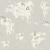 Rasch Marvellous Animal And Friends Map Wallpaper - Grey - 210927