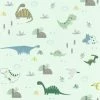 Rasch Kids Dinosaur Wallpaper Children's Room Nursery Dino T Rex Green 249330