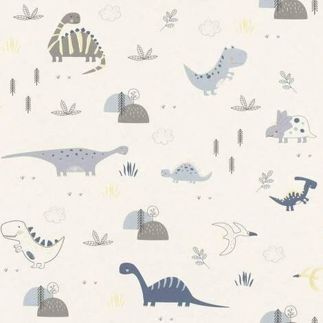 Rasch Kids Dinosaur Wallpaper Children's Room Nursery Dino T Rex Blue 249347 Rasch Kids Dinosaur Wallpaper Children's Room Nursery Dino T Rex Blue 249347 -RASCH Store 33961259 1