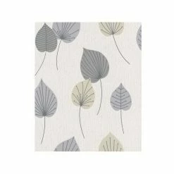 Front Page 19 Rasch Vermont 308228 Retro Wallpaper With Vintage 70s Graphic Leaves Beige Grey Neutral