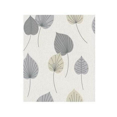 Rasch Vermont 308228 Retro Wallpaper with Vintage 70s Graphic Leaves Beige Grey Neutral Rasch Vermont 308228 Retro Wallpaper With Vintage 70s Graphic Leaves Beige Grey Neutral -RASCH Store 33961262 1