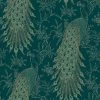 Rasch Wallpaper 405804 Proud Peacock Teal And Gold