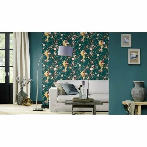 Rasch Wallpaper 543353 Exotic Bird Teal/Multi Rasch Wallpaper 543353 Exotic Bird Teal/Multi -RASCH Store 33961287 2