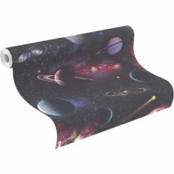 Rasch Space Planets Galaxy Stars Comets Wallpaper - Multi - 815429 -RASCH Store 33961289 2