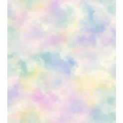 Rasch Kids Cloudy Sky Iridescent Sheen Clouds Wallpaper - Multi Colour - 818017
