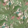 Rasch Blossom Botanical Garden Natural Leaves Wallpaper - Pink Green - 538953 -RASCH Store 33961298 1