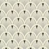 Rasch Modern Art Deco Fan Geometric Vinyl Wallpaper - Black -RASCH Store 33961310 1