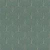 RASCH Sailsbury Retro Green And Gold Circle Wallpaper Smooth Finish Feature Wall