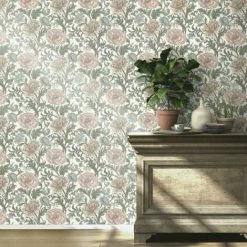 RASCH Sailsbury Cottage Floral Wallpaper Paste The Wall Country Flowers Feature Wall