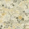 RASCH Beige And Orche Floral Wallpaper Botanical Smooth Finish Feature Wall