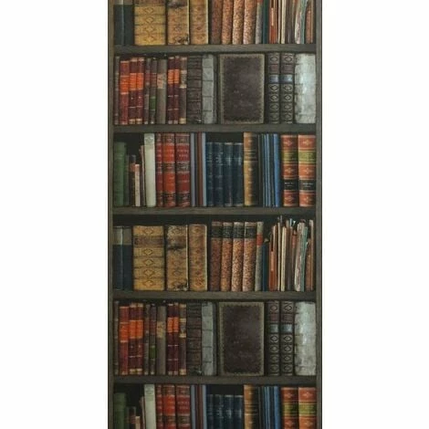 Bookcase Wallpaper Books Library Vintage Antique Shelves Multicoloured Rasch 4 Bookcase Wallpaper Books Library Vintage Antique Shelves Multicoloured Rasch - Image 2