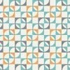 Retro Geometric Wallpaper Tiles Squares Circles Orange Charcoal Teal White Rasch -RASCH Store 3558139 1