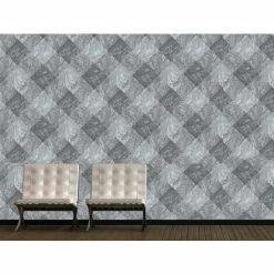 Rasch Marble Tile Effect Wallpaper Slate Grey Diamond Modern Textured Vinyl -RASCH Store 3558251 3