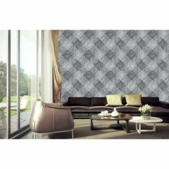 Rasch Marble Tile Effect Wallpaper Slate Grey Diamond Modern Textured Vinyl -RASCH Store 3558251 4
