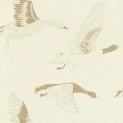 Bird Wallpaper Rasch Textured Paste The Wall Vinyl Cream Gold Metallic
