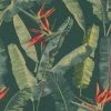 Tropical Wallpaper Rasch Paste The Wall Textured Vinyl Green Orange Jungle -RASCH Store 49971981 1