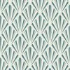 Art Deco Wallpaper Rasch Paste The Wall Textured Vinyl Teal Silver Glitter