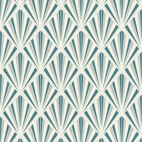 Art Deco Wallpaper Rasch Paste The Wall Textured Vinyl Teal Silver Glitter Art Deco Wallpaper Rasch Paste The Wall Textured Vinyl Teal Silver Glitter -RASCH Store 49971995 1