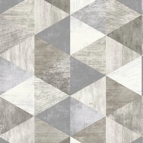 Grey Geometric Wallpaper Rasch Wood Effect Modern Contemporary 3 Grey Geometric Wallpaper Rasch Wood Effect Modern Contemporary