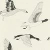 Bird Wallpaper Rasch Textured Paste The Wall Vinyl Black White Metallic
